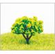 3.5.5cm Architectural Plastic Green Miniature Model Trees With Light Yellow