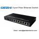 Fiber Optic PoE Network Gigabit Ethernet Switch 8 port 10/100Mbps 24V/48V
