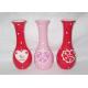 Dolomite Hand Painted Ceramic Vases , Decorative Ceramic Vases For Valentine Day