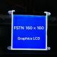 160*160 Graphic LCD Module With Standoffs 6H FSTN Positive Transflective Wide Temperature UC1698U