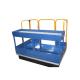 100 Lb Electric Stationary Lift Table 48x72 Pop-Up Ball Transfer Platform With Safety Rails