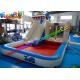 Shark Outdoor Inflatable Water Slides  ,  Air Combo Bouncer With Water Pool