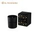 Custom Printing Black Scented Candle Box Cardbaord Candle Paper Packaging Boxes Gold Foil Stampling Lid and Base Gift Paper Box