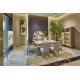Light luxury dining room table and chairs set with Buffet cabinets in maple wood for Villa house interior design fixture