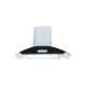 Stainless Steel Glass Arc Chimney Hood with Copper Motor Low Noise Function 18-20 m3/min Air Exhaust Rate