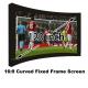 Made In China 120 Inch Full HD Manual Curved Fixed Frame Projection Screen 16:9 Ratio