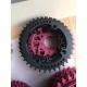 Red / Black Anodized CNC Machining Parts for Bicycle Accessories / Toothed Wheel