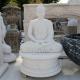 Marble Garden Buddha Statues Sitting Life Size Budda Statue Outdoor Decoration with base