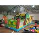 Small Forests Theme Inflatable Obstacle Courses Colourful Digital Printing 10 X 3.8m