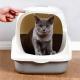 Fully Enclosed Plastic Cat Litter Box Toilet Gray Charging Time Not Applicable