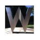 Matt Finish Stainless Steel Sculpture Architectural Sculpture Letter M Design