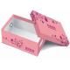 pink lid and base shoe box  custom paper shoe box  luxury rigid shoe box