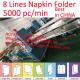 Taiwan Design High Speed Napkin Production Machine With 4 Channels 5000 Sheet/Min
