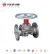 Manual BS Standard PTFE Lined Diaphragm Valve Weir Type Anticorrosion