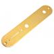 China Custom Precision Machined Gold Plated Brass Guitar Neck Plate Manufacturer