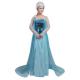Princess Dress Wholesale Blue Satin Yarn Sequin cloth Custom made Princess Elsa Blue Dress