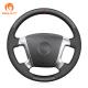 Hand Stitching Black PU Leather Suede Steering Wheel Cover for Chevrolet Epica 2006 2007 2008 2009 2010 2011