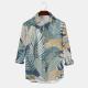                  Fashion Trend Men′s Printed Hawaiian Resort Long-Sleeved Men′s Shirt.             