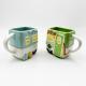 Christmas Style 3D Cartoon Bus Shape Cup Cute Gift Ceramic Coffee Mug