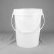 White 4 Gallon Polypropylene Plastic Paint Bucket With Lid