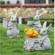 Polyresin Garden Animals Flower Pots Decorative Rabbit garden planter