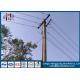 Stainless Steel Electrical Power Post For Transmission Line , Metal Power Pole