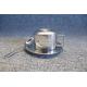 Wholesale hot selling promotional cup set metal steel traditional coffee cup 400ml tea mug set with saucer