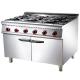 Commercial Kitchen Gas Range with 4/6 Burners and Cabinet in LPG2800-3700Pa