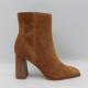 Stylish Square Toe Leather Ankle Boots ODM OEM Ladies Suede Ankle Boots