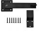 Single-side Bracket Heavy Duty Black Double Gate Latch Lock for Barn Door ISO9001 Rohs CE