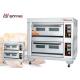 Commercial Gas Deck Oven Stainless Steel Double Deck Four Trays Bread Baking Oven