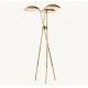 Hardwired Contemporary Floor Lamps Lacquered Burnished Brass Marble Floor Lamp