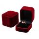 Hard Plastic Ring Jewelry Box Flannelette Velvet Covered Screen Printing 54 * 58 * 43mm