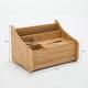 Multifunction Bamboo Tissue Dispenser Box Holder For Mobile Phone And Accessories