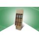 Brown Home CD / Magazine Free Standing Display Stands 30kgs Loading