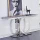 Stable 20mm SS Console Table European Style Grey Marble Top