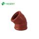 High Pressure Pph Pipe Fitting 45 90 Degree Elbow for Hot Water Supply from Brown Red