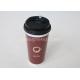 22 Ounces Insulated Double Wall Paper Coffee Cups With Lids Customized
