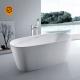Easy Clean Artificial Stone Bathtub White Stand Alone Tub CE Certificate