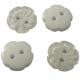 Pearl Effect Plastic Flower Buttons With Chalk Back Off White Color In 16L For Sewing