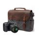 CL-900 Gray Classical Design Waxed Canvas and Leather Camera Bag