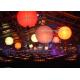 LED DMX512 Illumination Inflatable Lighting Moon Balloon Hanging Use