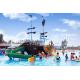 Customized Aqua Park Equipment Fiberglass Pirate Ship , Outdoor Playground Sets