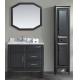 Classic 36′′ Black Color Bathroom Cabinet with Side Cabinet Floor Mounted