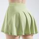 green Nylon Womens Tennis Skirt Pants Pleated High Waist Pocket Soft Tennis Wear