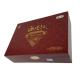 Rigid Thick Cardboard Material Red Color Hinged Box Structure Customized Size OEM Design Tea Box Packaging