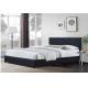 Black Uphostead  Faux Leather  Bed with Strong Function Of Storage