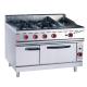 4 Burner Commercial Gas Range With Gas Griddle And Oven