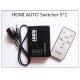 Mini 5 Ports 1080p Video Hdmi Switch Splitter Hub Support 3d Ir Remote Control For Ps3 Dvd
