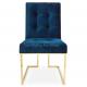 201 Stainless Steel Velvet Cozy Sofa Chair Hotel / Living Room Furniture